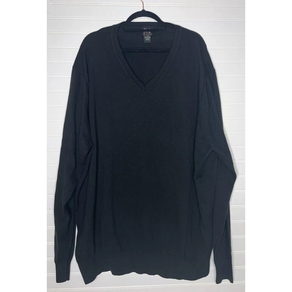 Jos A. Bank Mens Black  Signature Collection Sweater 100% Pima Cotton Size 3X